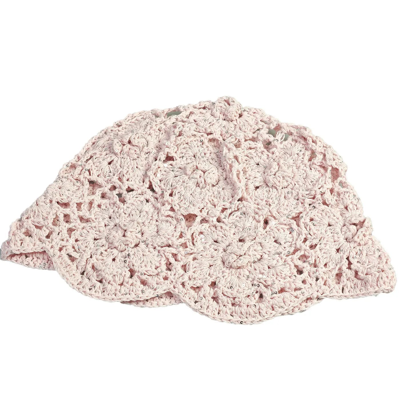 Spring Summer Hand-Woven Hollow Crochet Knitted Hat