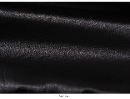 Winter Silk Satin Lined Beanie Hats Women Men Unisex Thick Chunky Cap