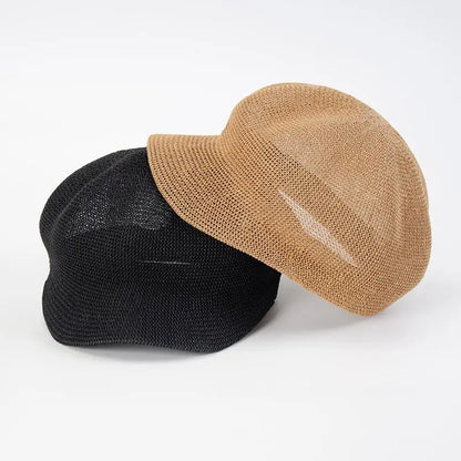 Octagonal Beret Women Sun Hat Painter Hat Outdoor