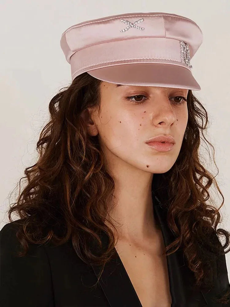New Diamond Letter Newsboy Caps Women