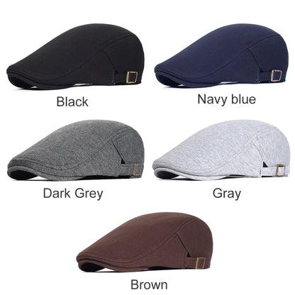 Cotton Adjustable Newsboy Caps Men Woman Casual Beret