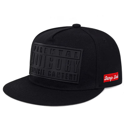 Rubber Letter Bone Snapback Gorrass Hip Hop Baseball Cap