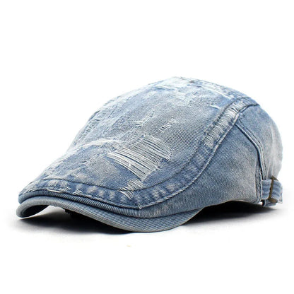 Solid Beret Newsboy Caps Men Cotton Flat Peaked Cap Women Painter Hat