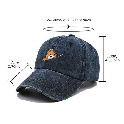 Unisex Retro Washed Denim Baseball Cap