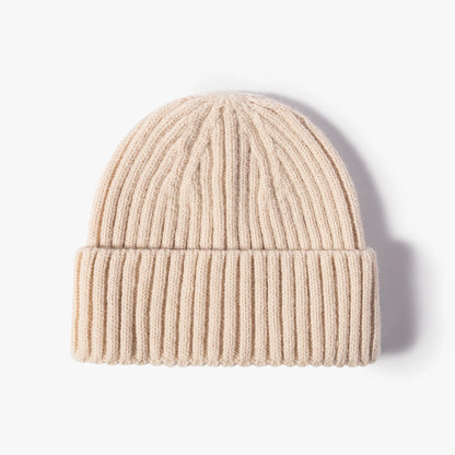 Youth Boys Girls Winter Warm Cuffed Plain Skull Knit Hat Cap