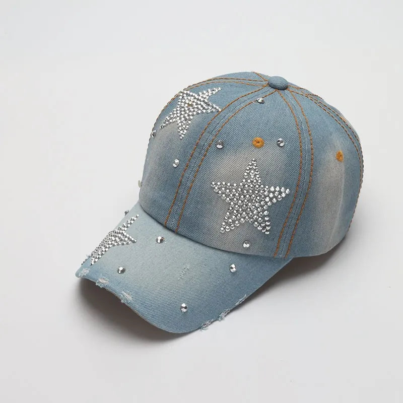 Denim Baseball Cap Women Adjustable