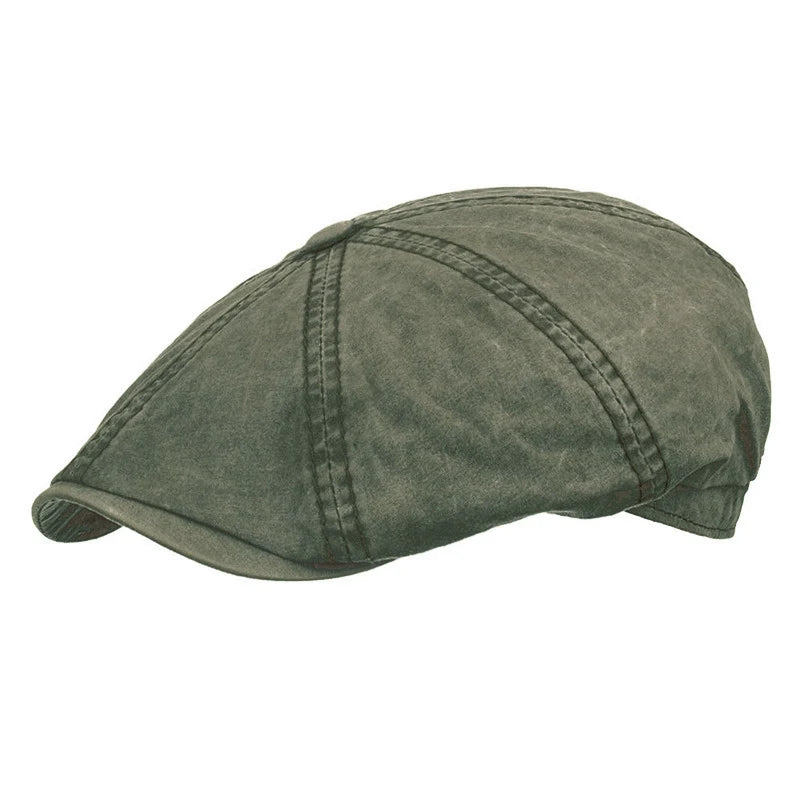 Painter Denim Material Star Anise Berets Unisex