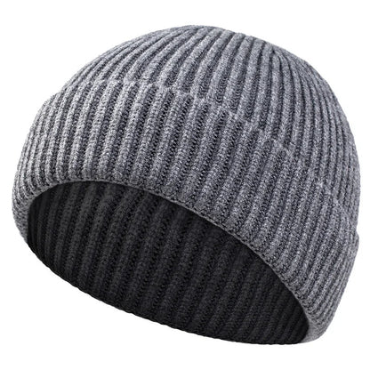 High Quality Thick Warm Male Winter Beanies Adult Casual Short Thread Hip Hop Hat