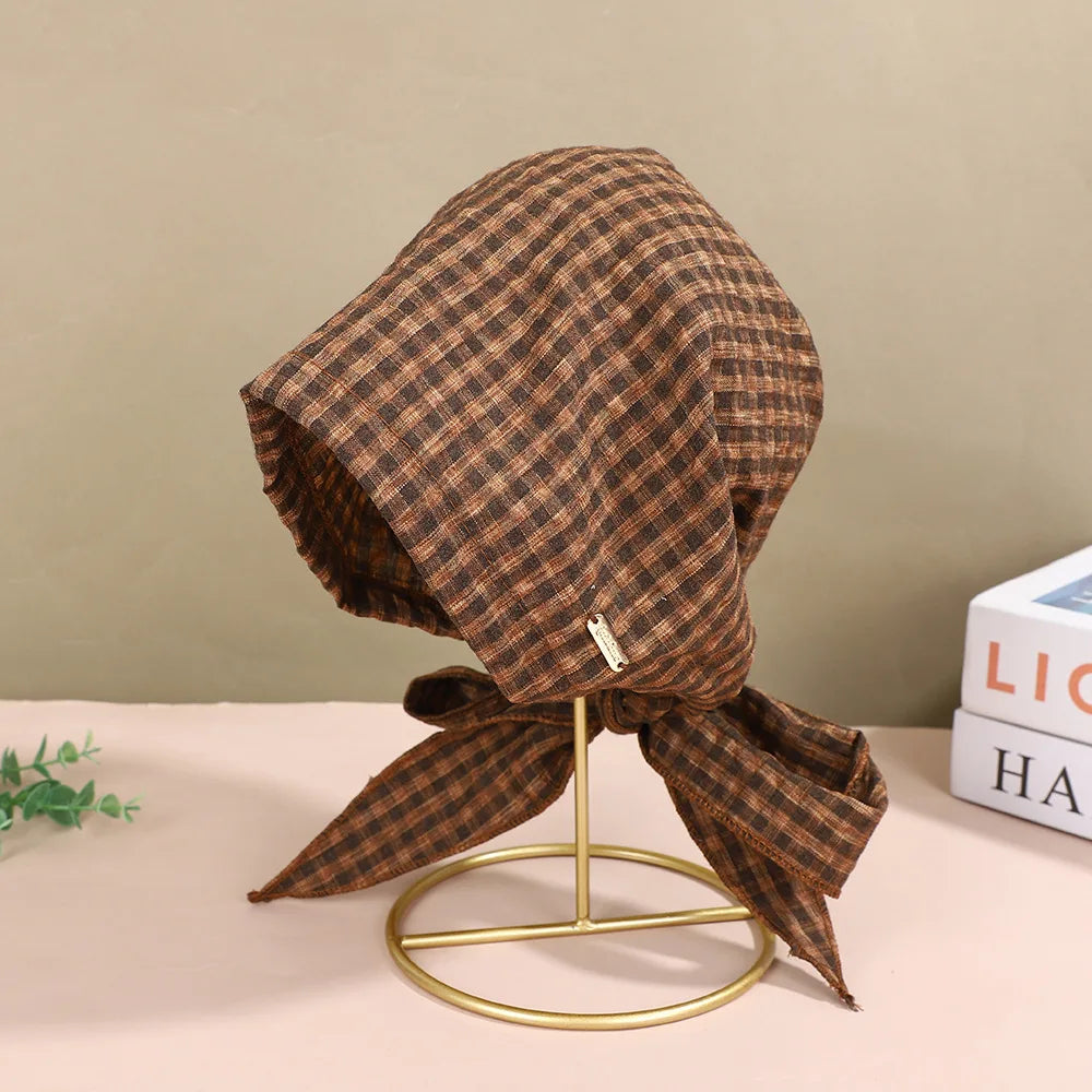 Vintage Plaid Toe Cap Women's Summer 100% Cotton