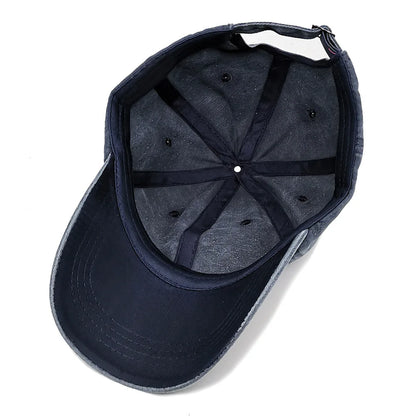 Unisex Retro Washed Denim Baseball Cap