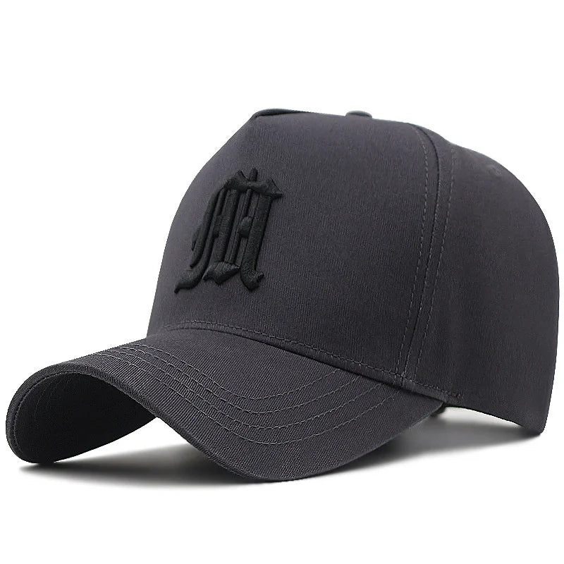 5 Panel Baseball Cap Male Cotton Sun Caps Hiphop Hat Big Size Sport Hats