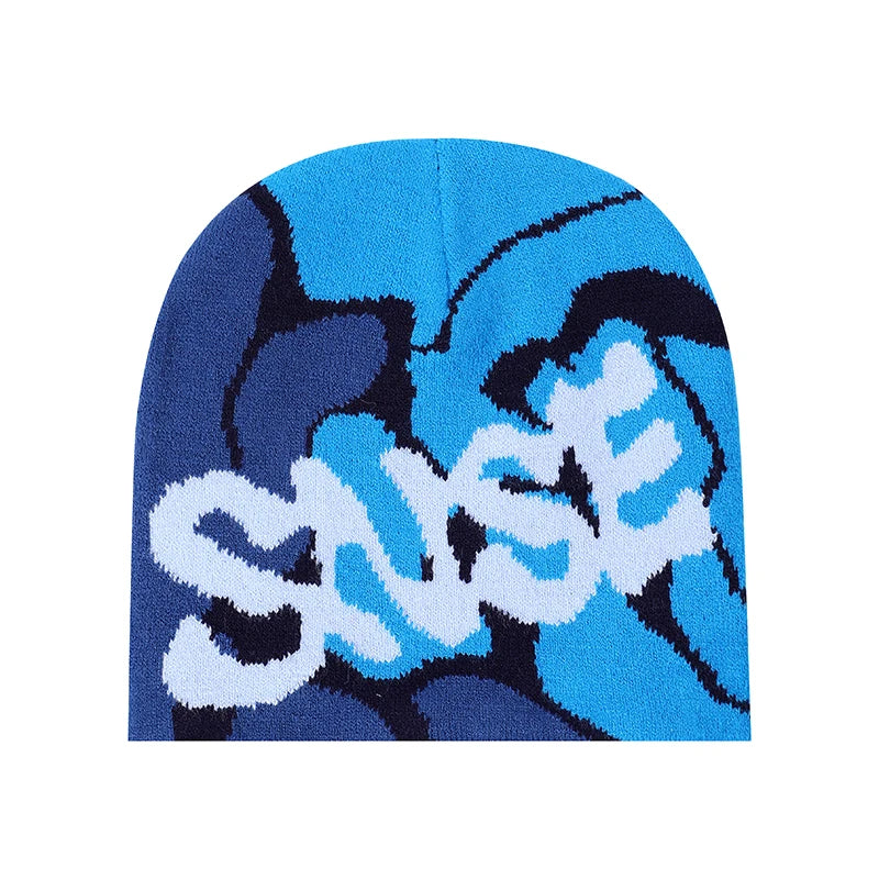 Custom Logo Jacquard Beanie Manufacturers All Over Print Beanie