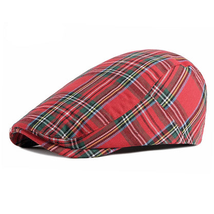 Fashion Fine Stripe Lattice Berets Hat Women Men Spring Summer
