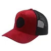 Mesh Back Curved Trucker Men And Women Baseball Cap 5-Panel Leather Patch