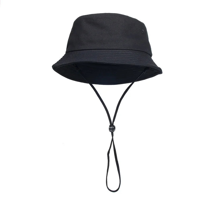 Lady Big Size Bucket Hats Women Pure Cotton Sun Cap Male Panama Hat Men Plus Size