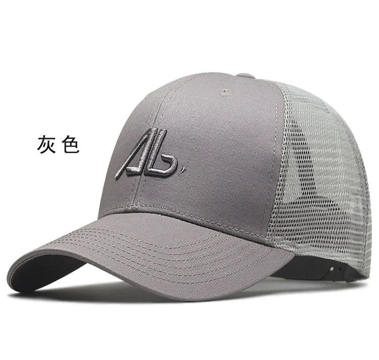 Big Head Man Plus Size Baseball Cap Men Summer 100% Cotton Mesh Trucker Hat Male 3d Embroidery Snapback Hats