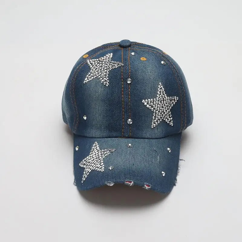 Denim Baseball Cap Women Adjustable