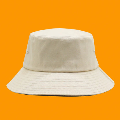 Bucket Hat for Ladies Beach Cotton Plain Panama Hats Big Bone Man Plus Size Fishing Sun Cap