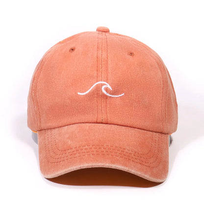 Simple Wave Pattern Embroidered Baseball Cap