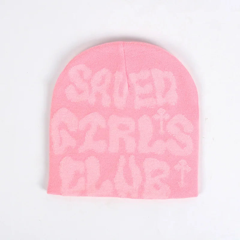 Y2k Uanged Acrylic Jacquard Woolen Beanie Cold Hat