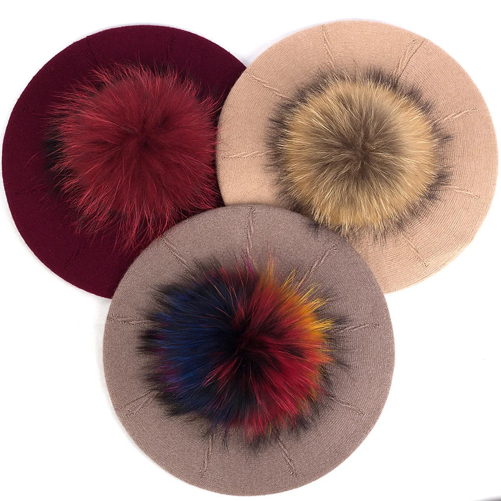 Fashion Elegant Sweet Women Beret Warm Winter Autumn Hat Lovely Ladies Party Hats