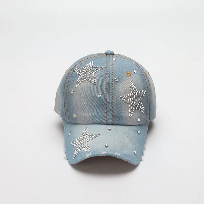 Denim Baseball Cap Women Adjustable