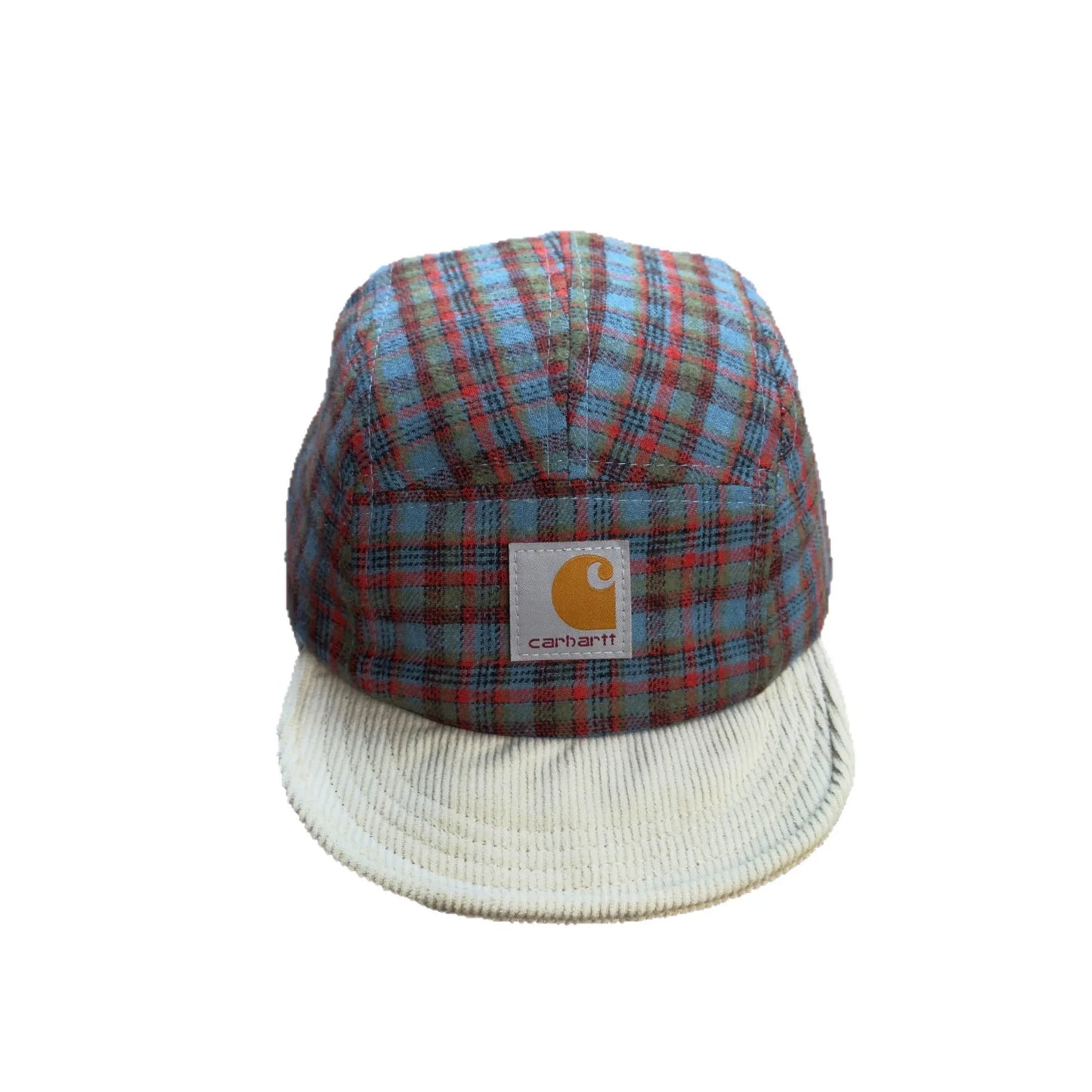 American Color Matching Retro Plaid Soft Brim Bump Cap