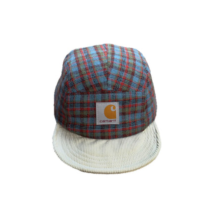 American Color Matching Retro Plaid Soft Brim Bump Cap