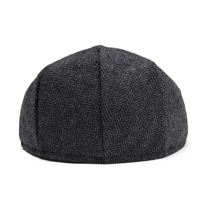 Kids Flat Caps Herringbone Woolen Tweed Small Size Boy Girl Newsboy Caps