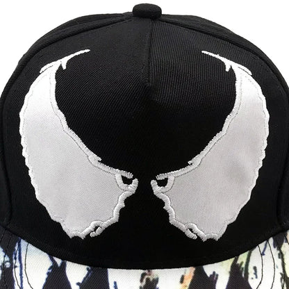 Large Eyes Prints Embroidery Wing Pattern Venom Unisex Hip Hop Caps