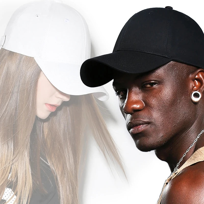 Unisex 100% Cotton Cap High Quality Solid Simple Color Hard Top Baseball Cap Men Women