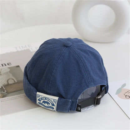Fashion Cotton Brimless Hat Men Women Retro Skullcap Melon Docker Cap