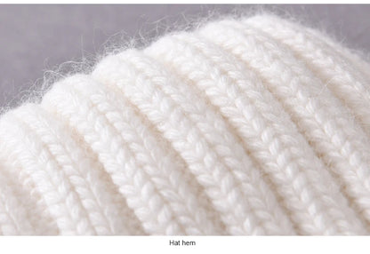 Winter Silk Satin Lined Beanie Hats Women Men Unisex Thick Chunky Cap