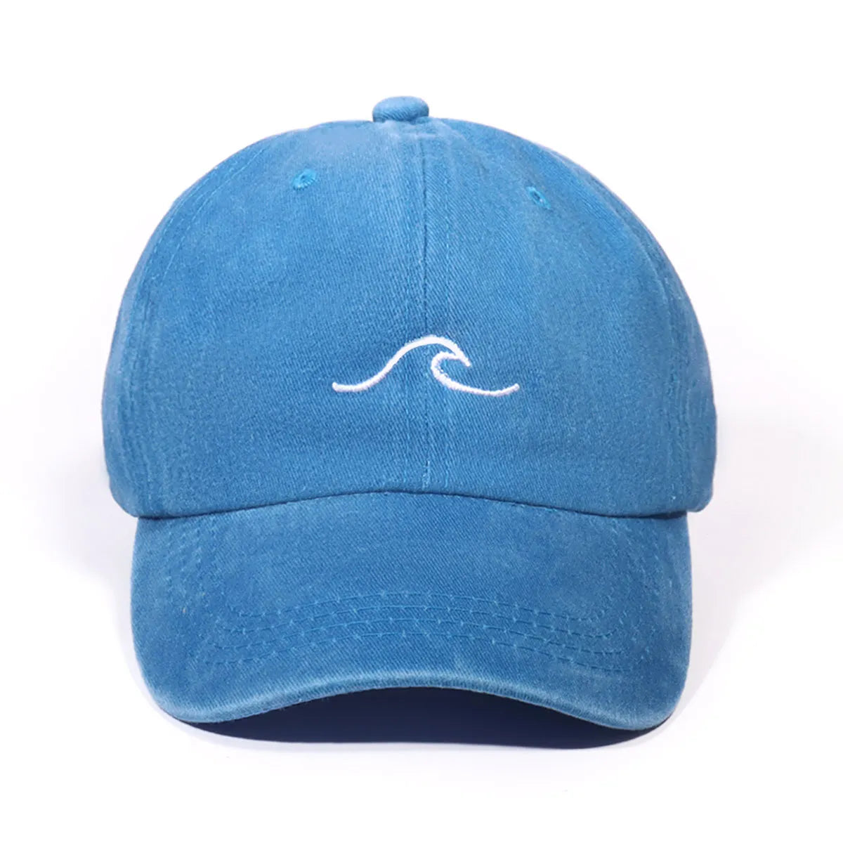 Simple Wave Pattern Embroidered Baseball Cap