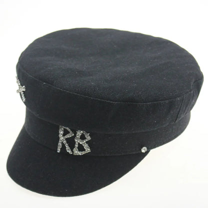 New Diamond Letter Newsboy Caps Women