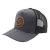 Mesh Back Curved Trucker Men And Women Baseball Cap 5-Panel Leather Patch