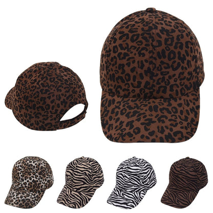 Leopard Zebra Pattern Adjustable Sun Protection Dad Hat