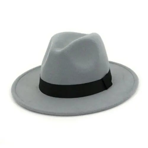 Women Winter Yellow Classic Elastic Fedora Hat
