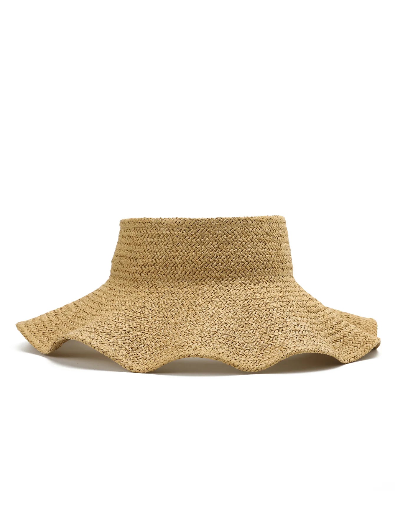Gaomi Raffaitum Raffia Straw Silk Screen Printed Bucket Hat