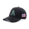 A Letter Embroidery Snapback Baseball USA Flag Caps