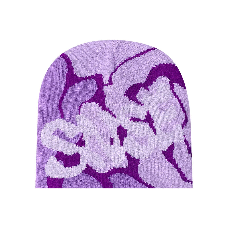 Custom Logo Jacquard Beanie Manufacturers All Over Print Beanie