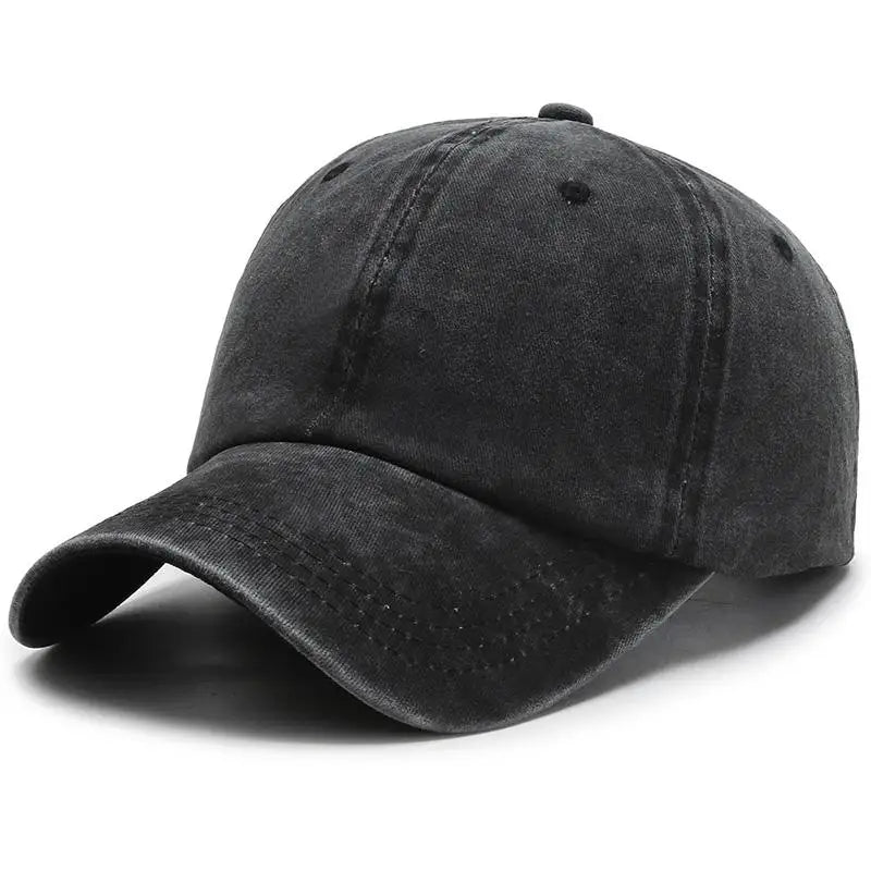Unisex Cap Plain Color Washed Cotton Baseball Cap Men & Women