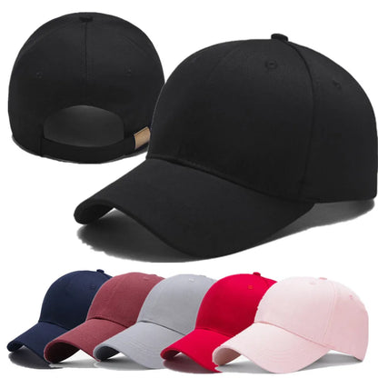 Unisex 100% Cotton Cap High Quality Solid Simple Color Hard Top Baseball Cap Men Women
