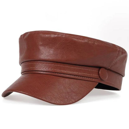 New Korean Leather Beret Fashion Ladies Hat Super Fire Wild Hats High Quality