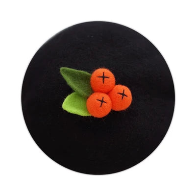 Women Handmade Beret Hat Female Hat Autumn Wool Felt Cloud Painter Cap