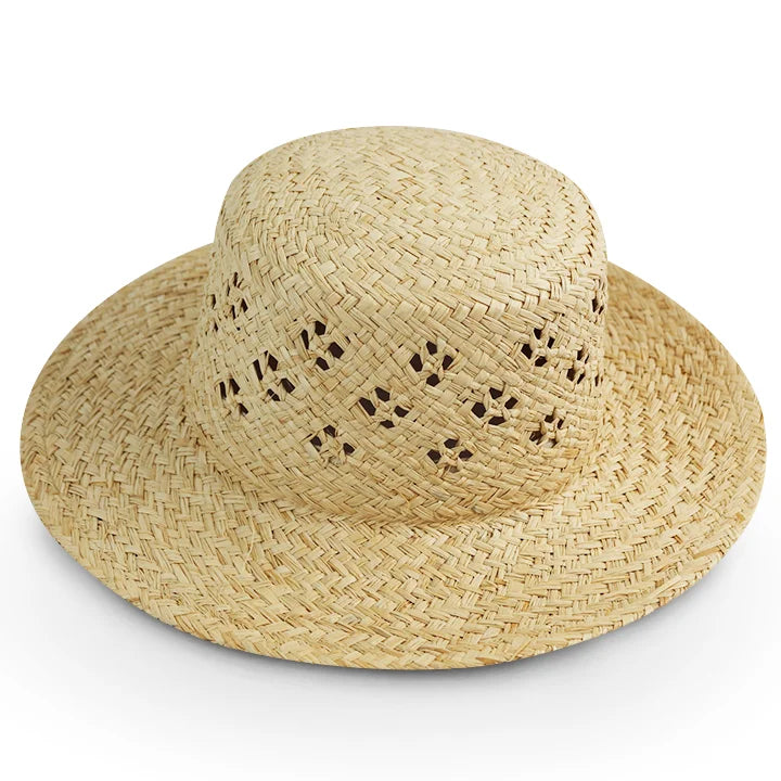 Handmade Raffia Straw Floppy Hat For Women