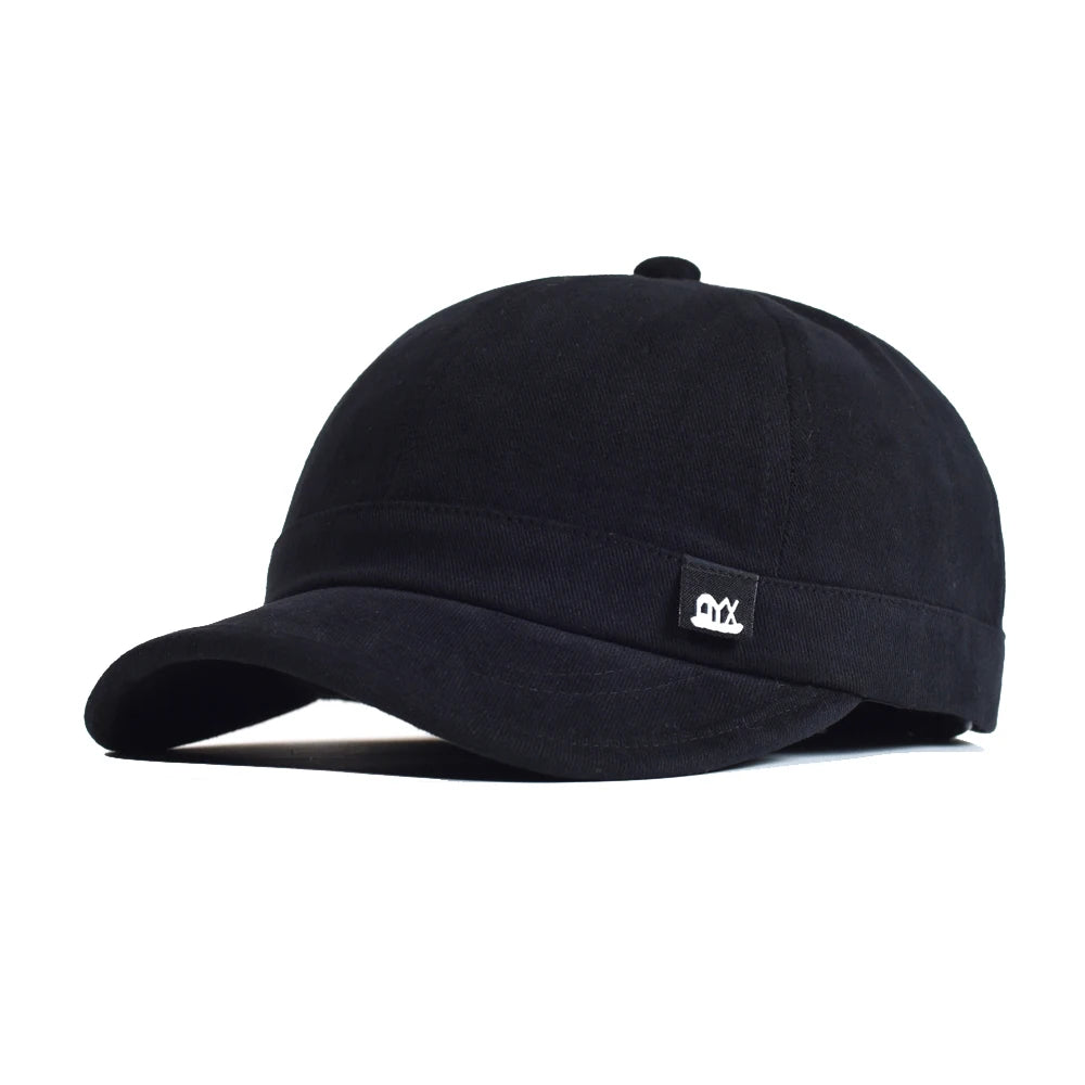 Vintage Short Brim Baseball Cap Cotton Men Women Soft Dad Hat