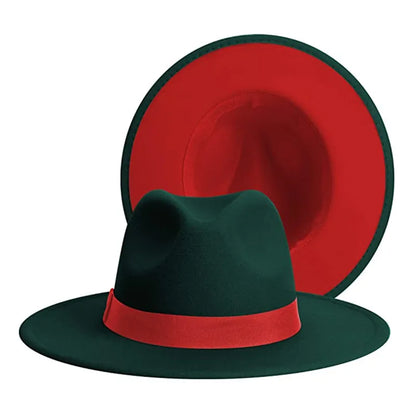 Men Women Felt Fedora Hats Wide Brim Fedoras Flat Brim Fedora Hats