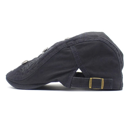 Spring Summer Letter Embroidery Newsboy Caps Men
