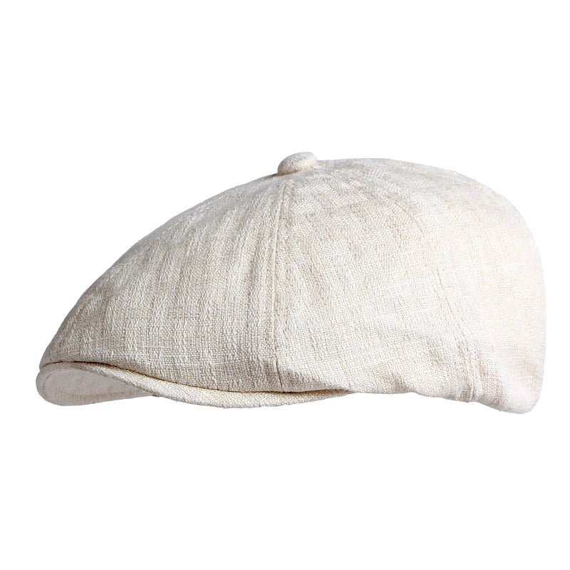 Summer Octagonal Hats For Men Breathable Newsboy Cap Painters Eight-Blade Hat